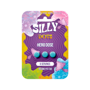 Silly Dots Hero Dose 1800mg Tabs (Blue Razz • 3 Tabs • 5400mg)