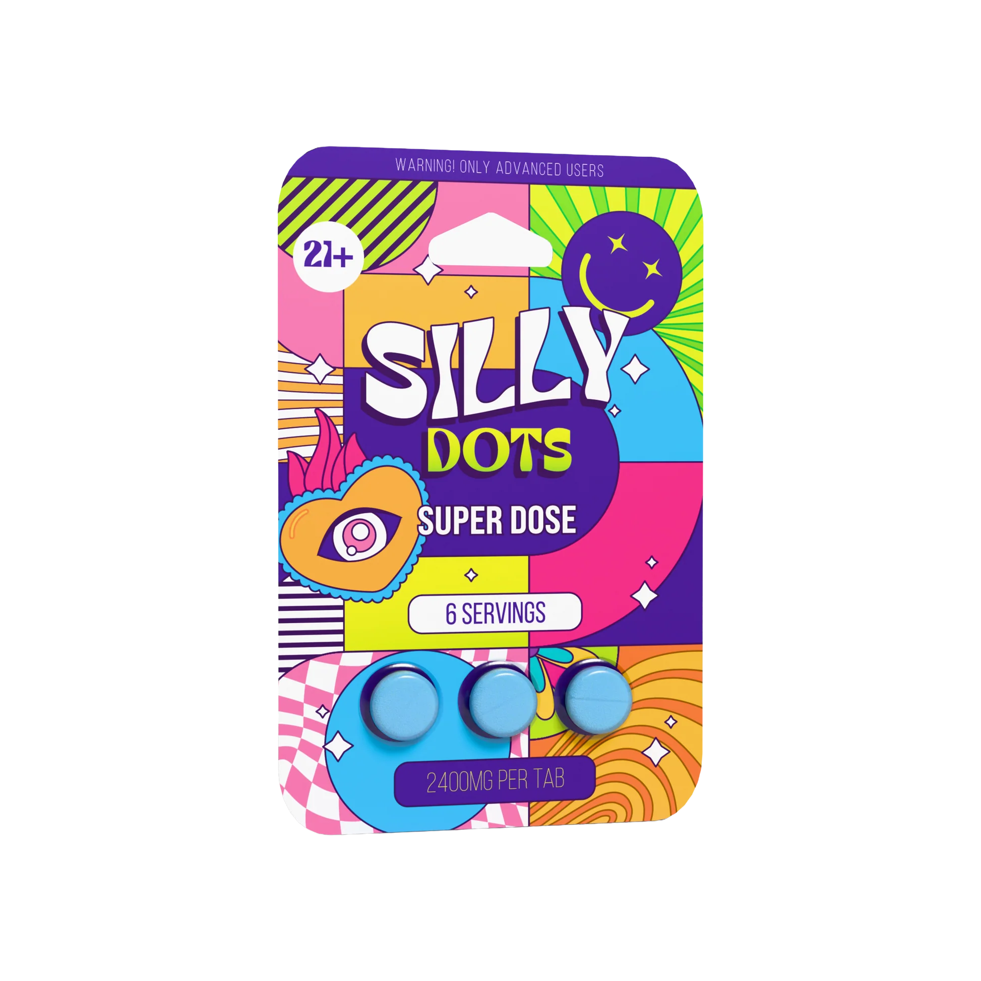 Silly Dots Super Dose 2400mg Tabs (Electric Lemon • 3 Tabs • 7200mg)