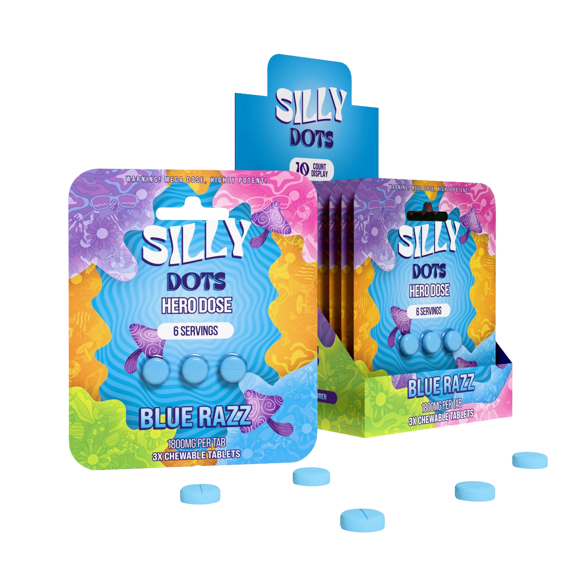Silly Dots Bluerazzsilly2 600Fb87D 2594 4F58 8A2E E00Eae7C3688 Mushroom Gummy Tabs
