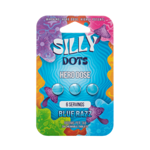 Silly Dots Silly Dots Hero Dose Tablets 5400Mg Blue Razz Mushroom Gummy Tabs
