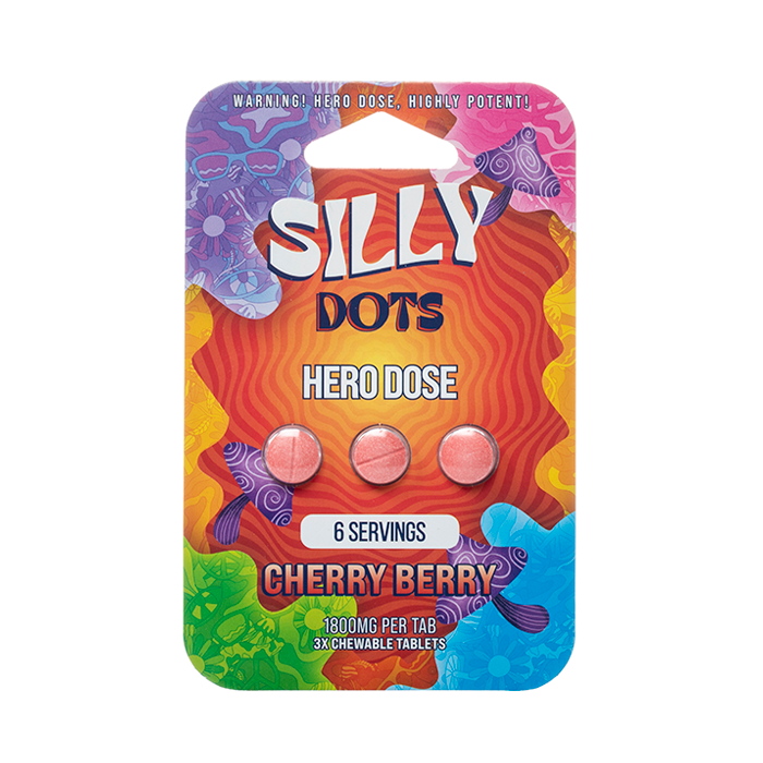Silly Dots Silly Dots Hero Dose Tablets 5400Mg Cherry Berry Mushroom Gummy Tabs